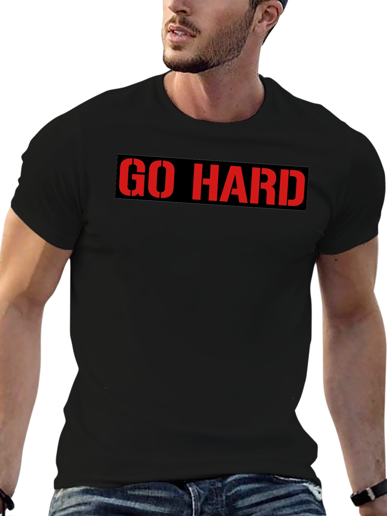 Go Hard Graphic Tee - Black