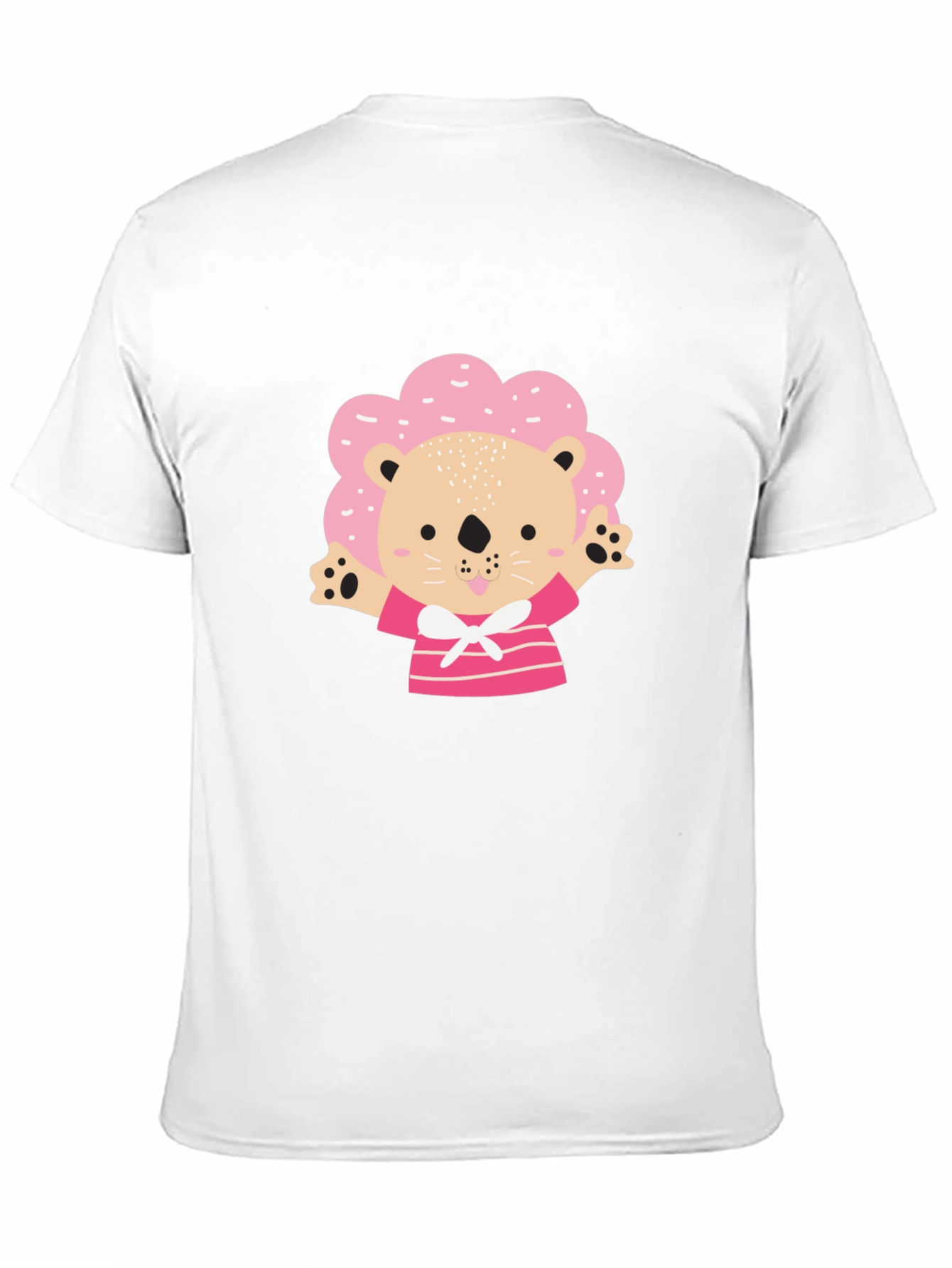Cute Lion T-Shirt - Pink Mane Design