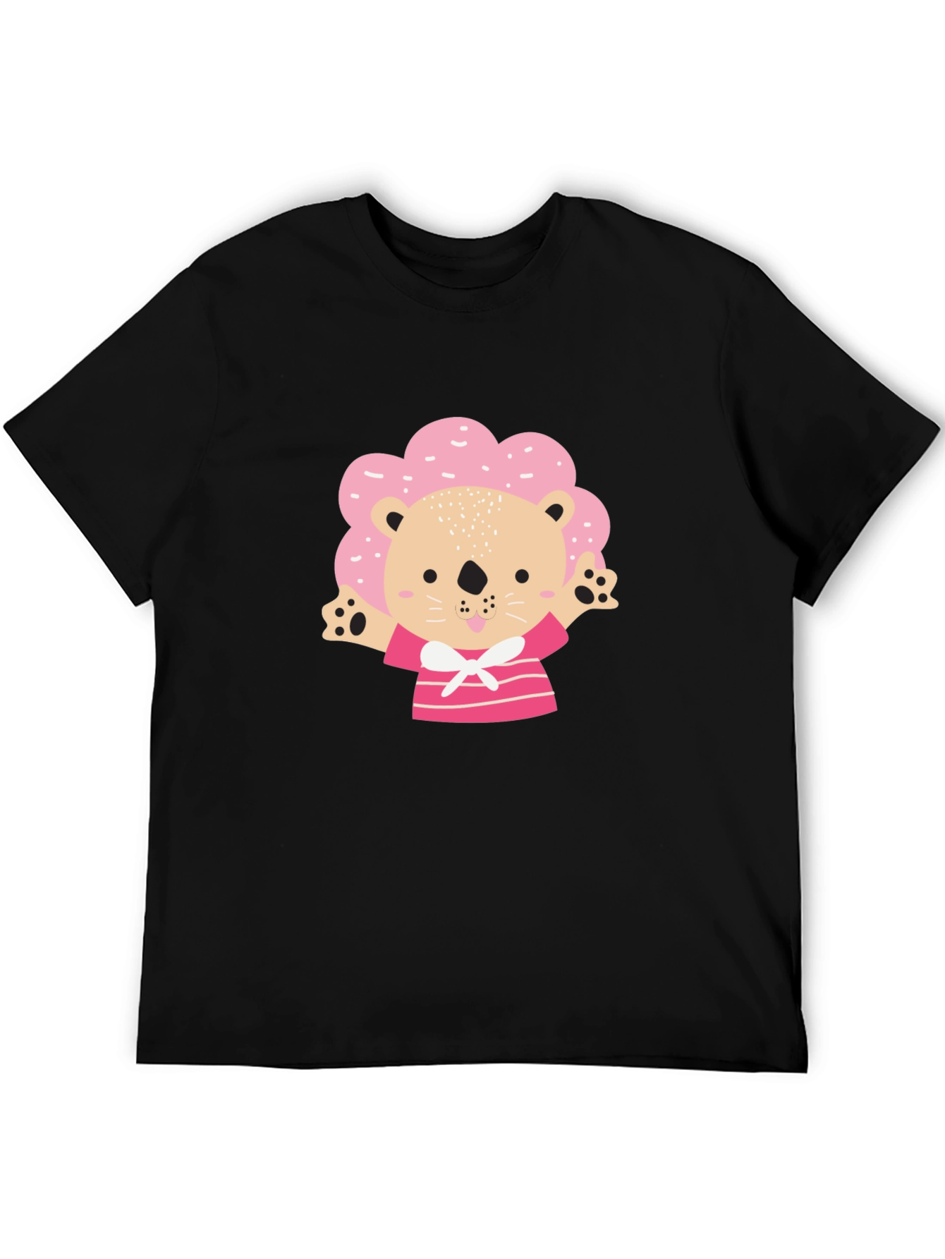 Cute Lion T-Shirt - Pink Mane Design