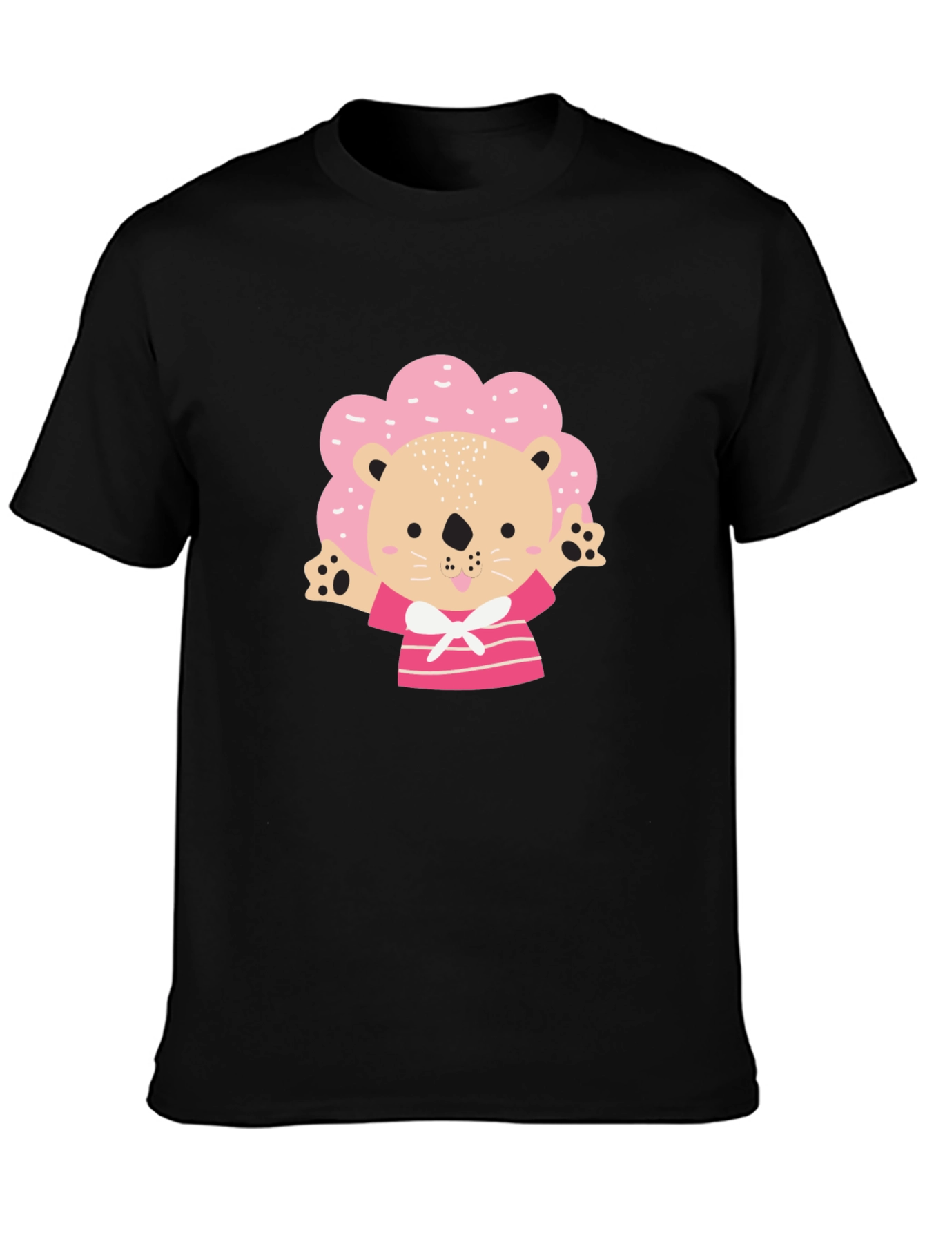 Cute Lion T-Shirt - Pink Mane Design