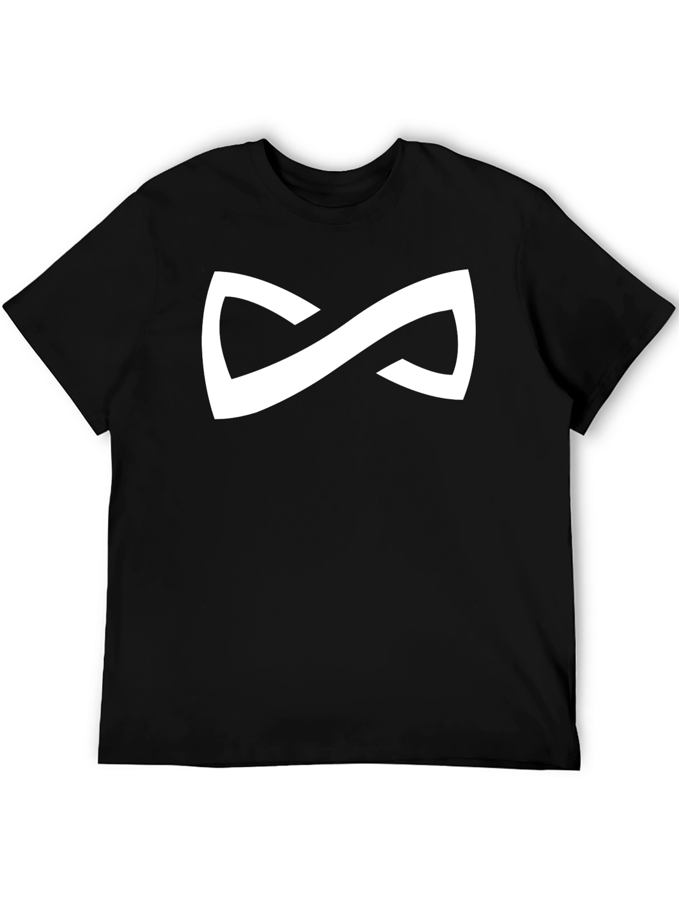 Modern Infinity Symbol Graphic T-Shirt - Black
