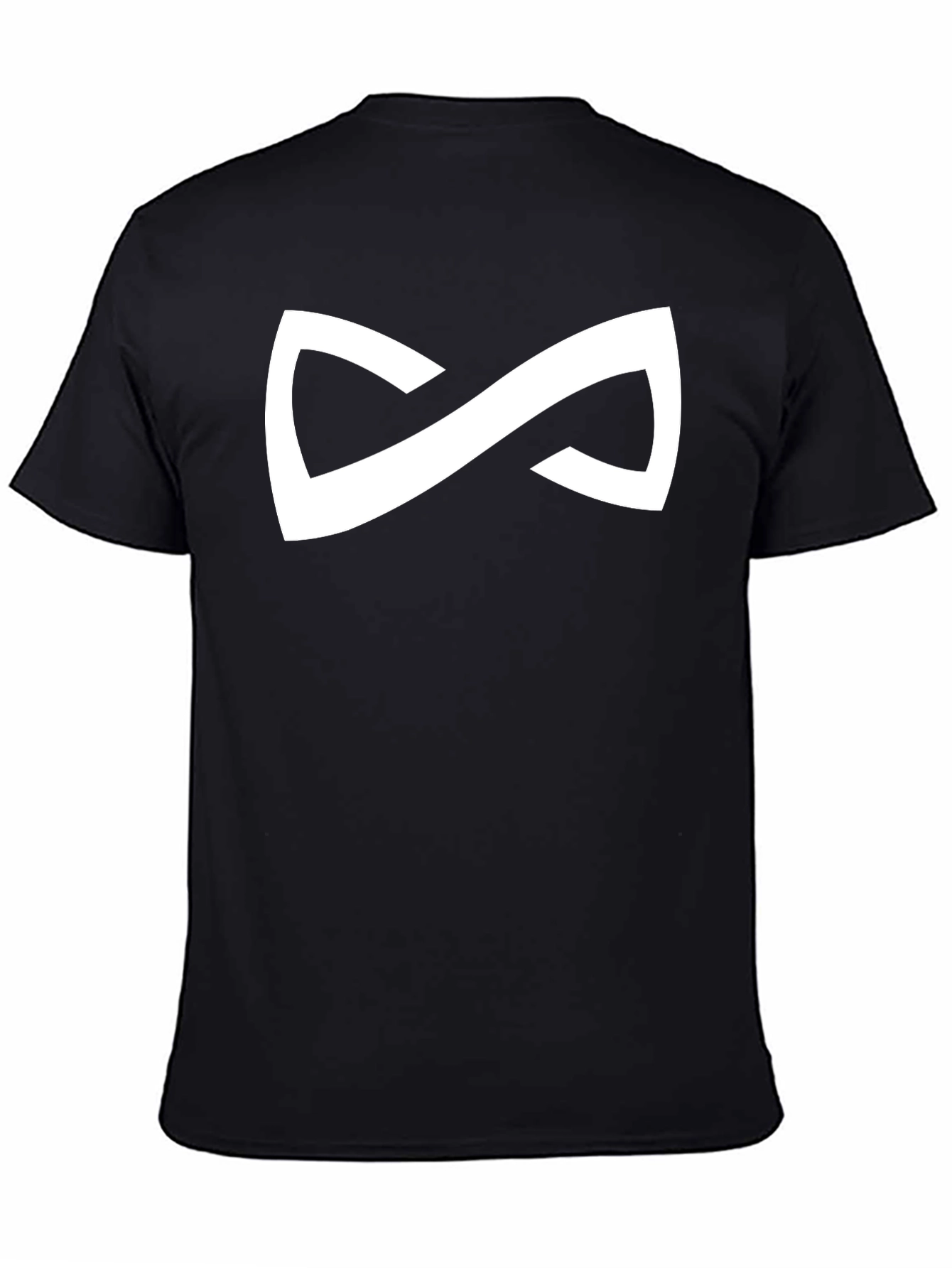 Modern Infinity Symbol Graphic T-Shirt - Black