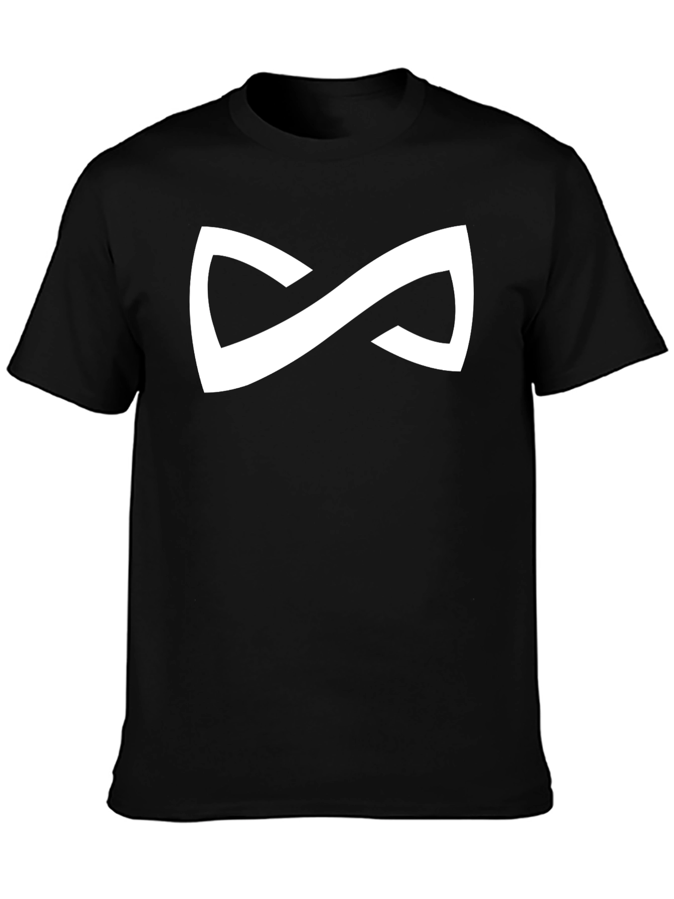 Modern Infinity Symbol Graphic T-Shirt - Black