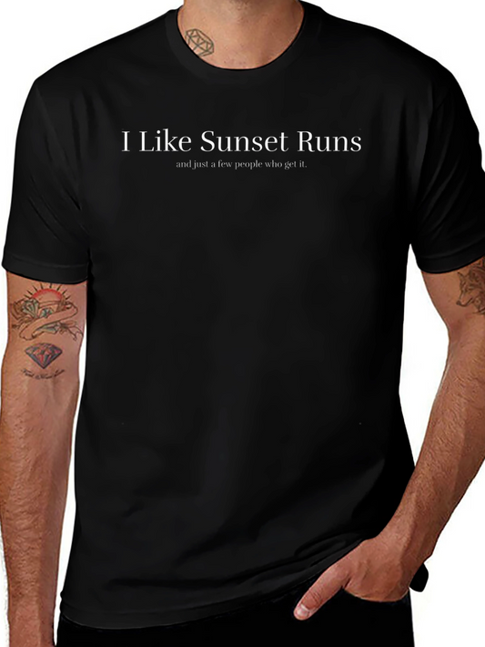 I Like Sunset Runs Black T-Shirt