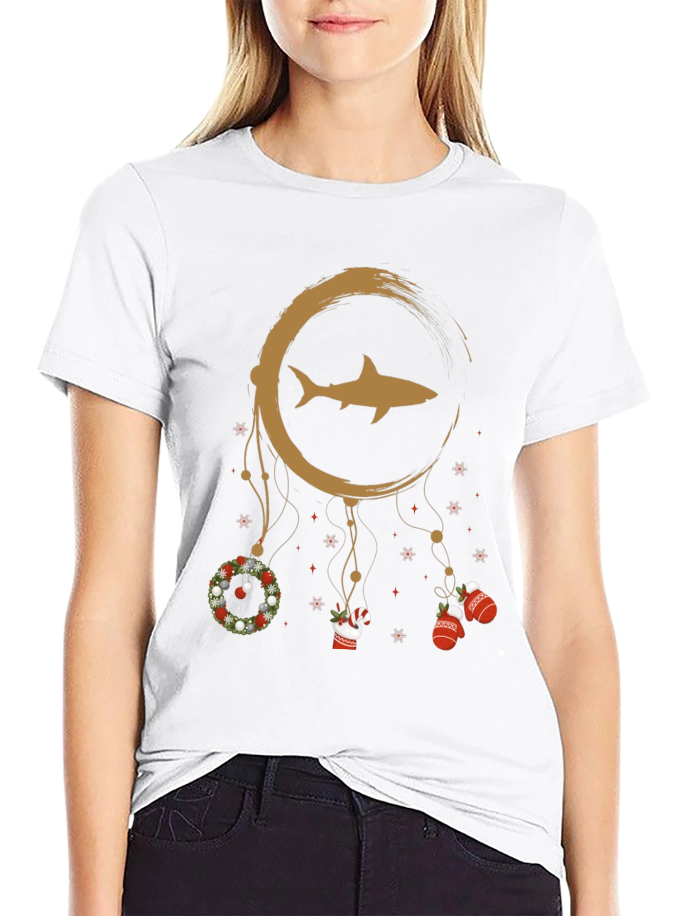 Festive Shark Dreamcatcher Tee