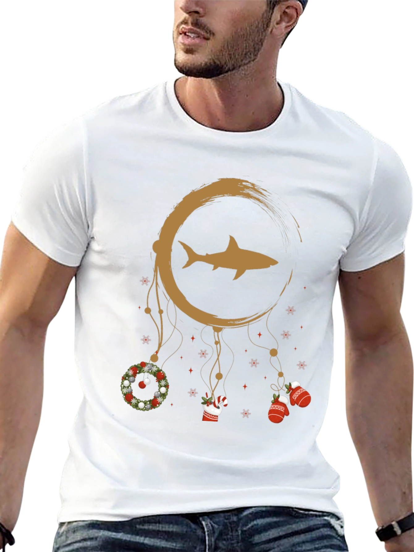 Festive Shark Dreamcatcher Tee
