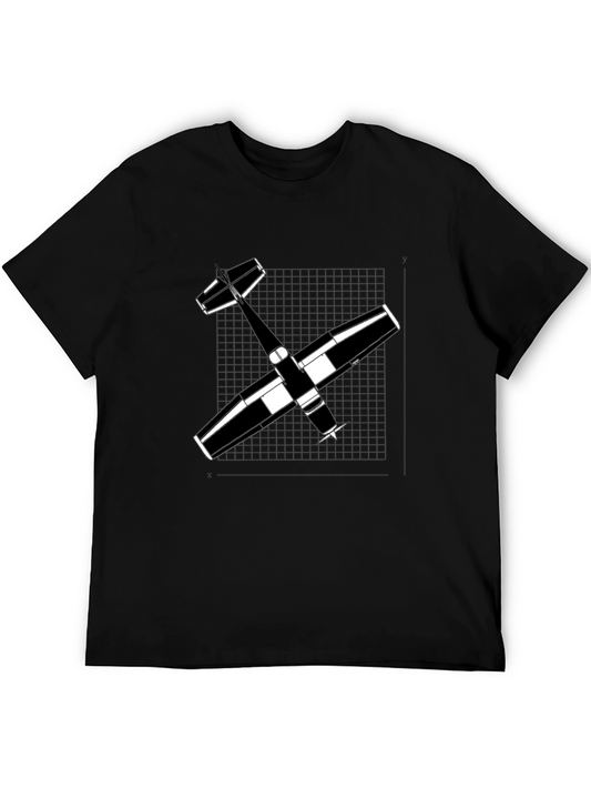 Airplane Graphic Black T-Shirt