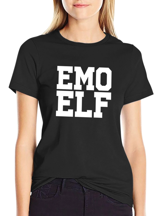 Emo Elf Graphic Tee - Black
