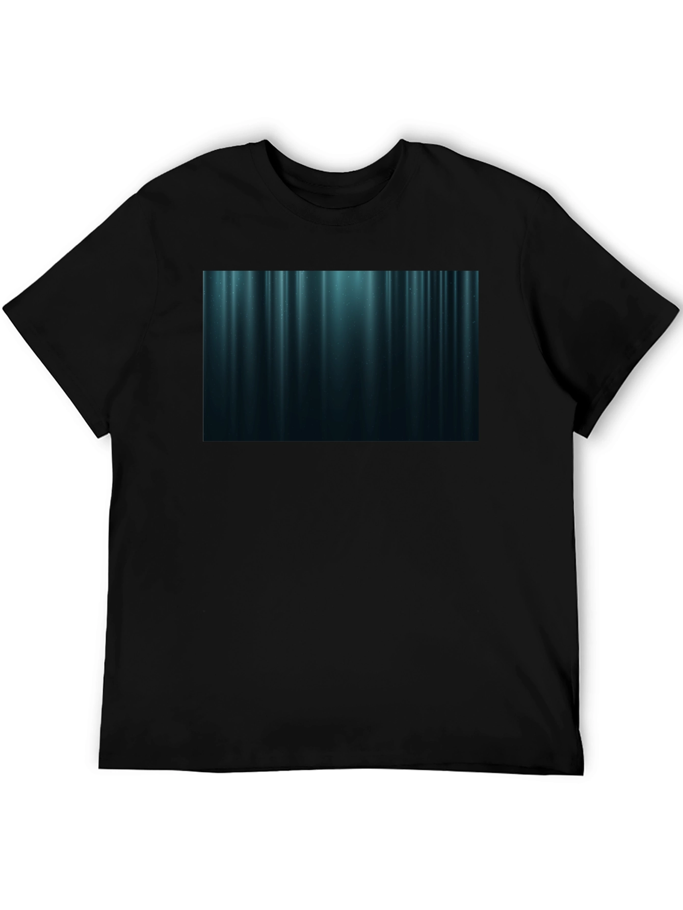 Abstract Vertical Stripe T-Shirt - Black