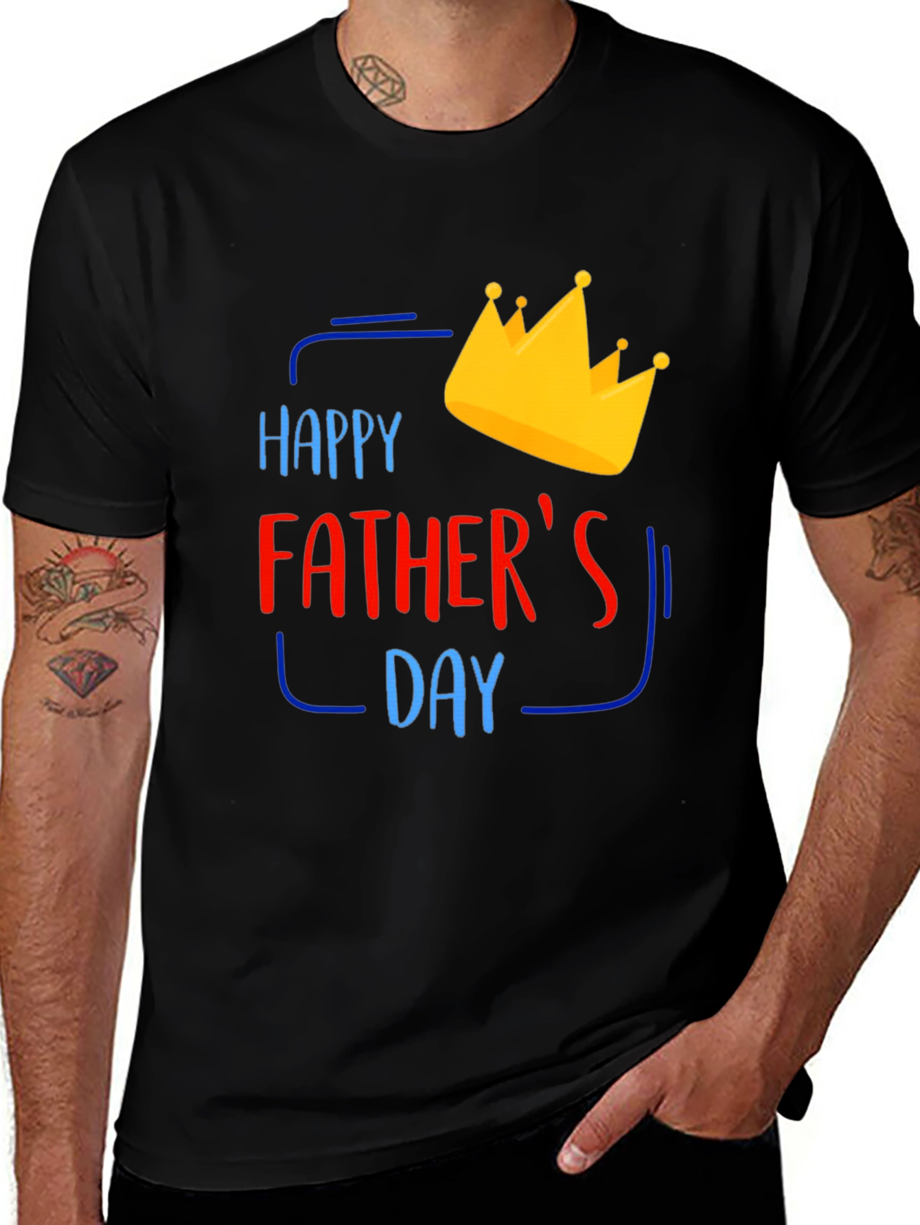 Happy Fathers Day T-Shirt - King Crown Design