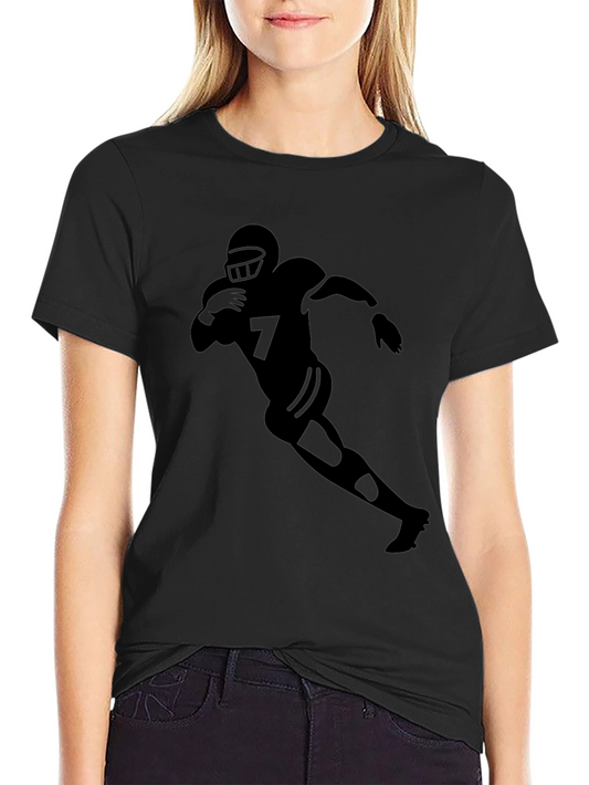 Football Player Number 7 Black T-Shirt