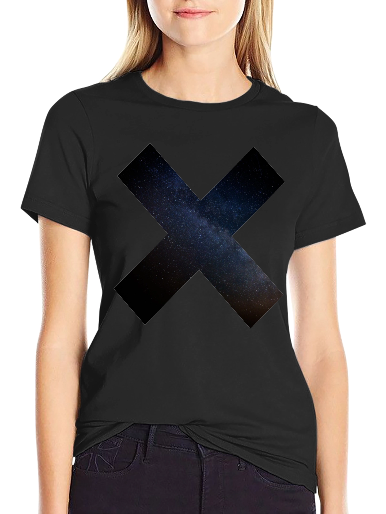 Cosmic X Graphic Black T-Shirt