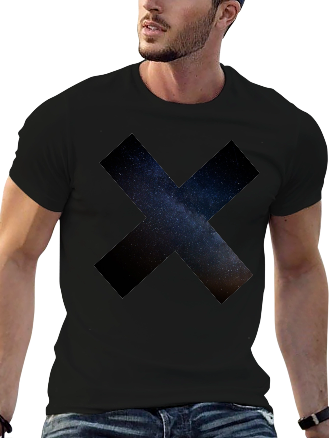 Cosmic X Graphic Black T-Shirt
