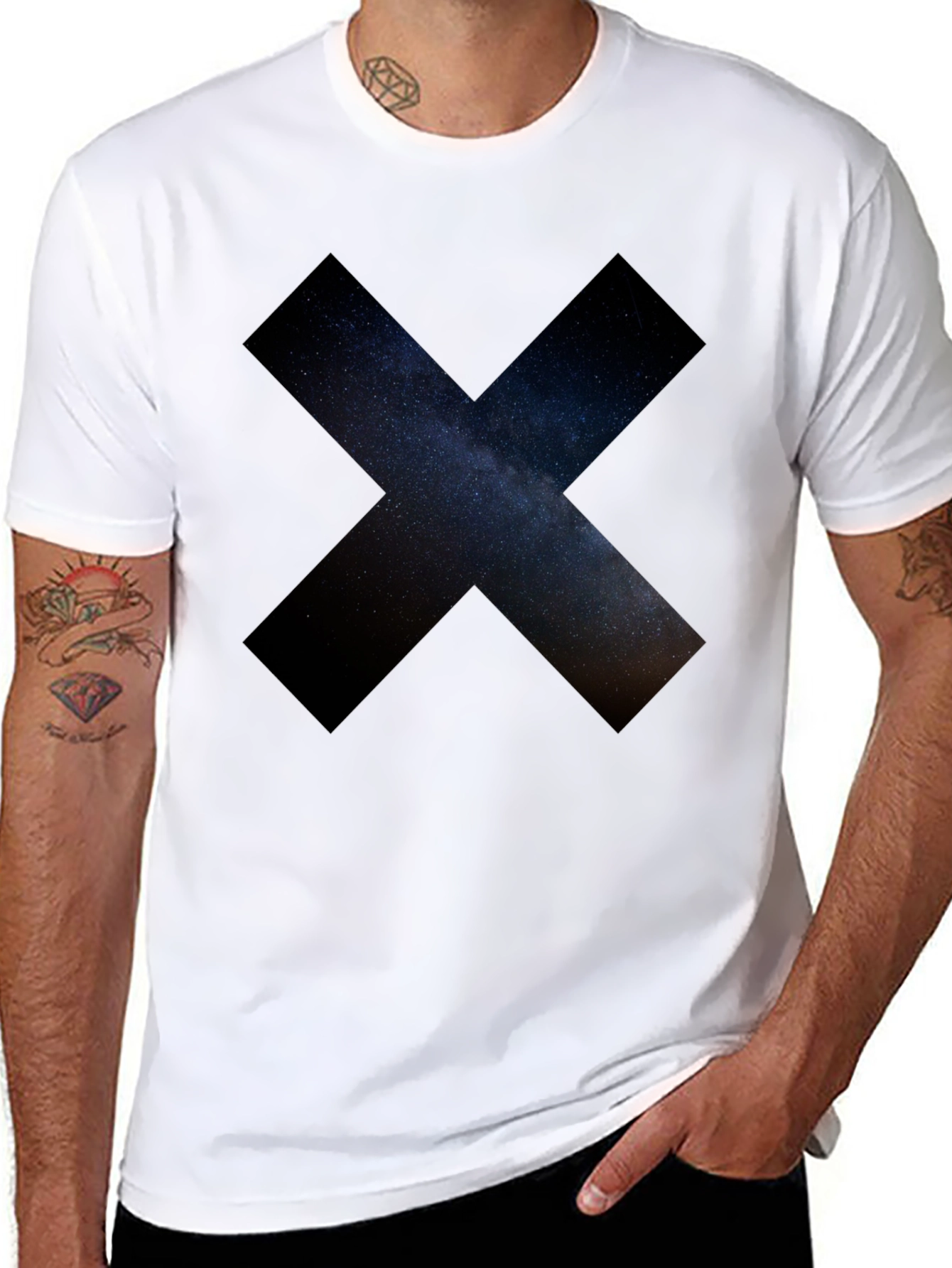 Cosmic X Graphic Black T-Shirt