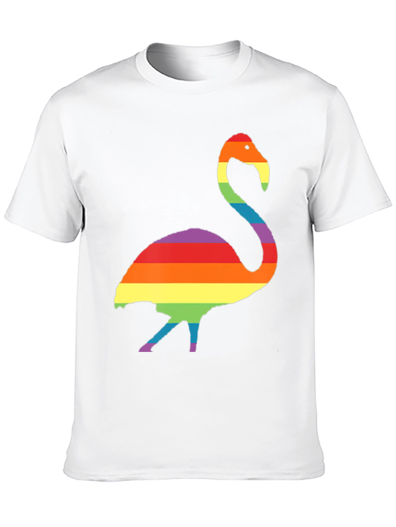 Rainbow Flamingo Graphic T-Shirt
