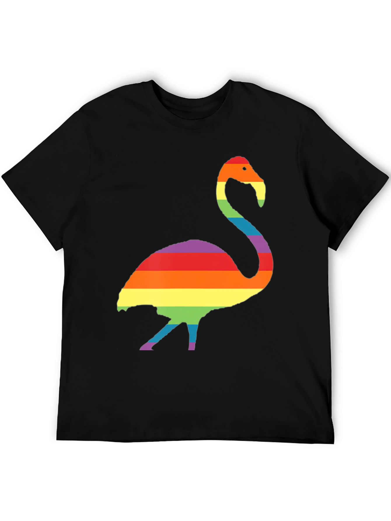 Rainbow Flamingo Graphic T-Shirt