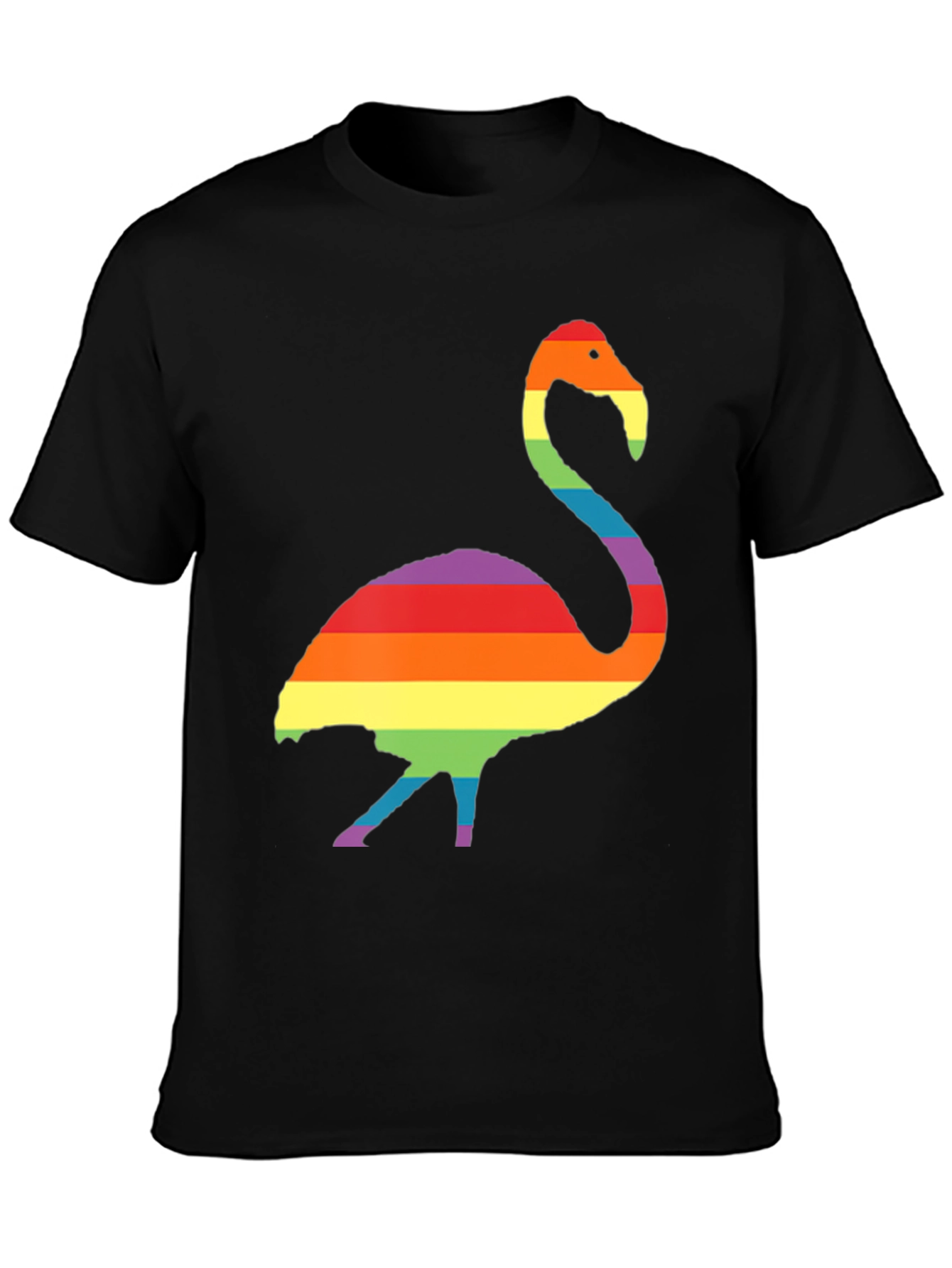 Rainbow Flamingo Graphic T-Shirt