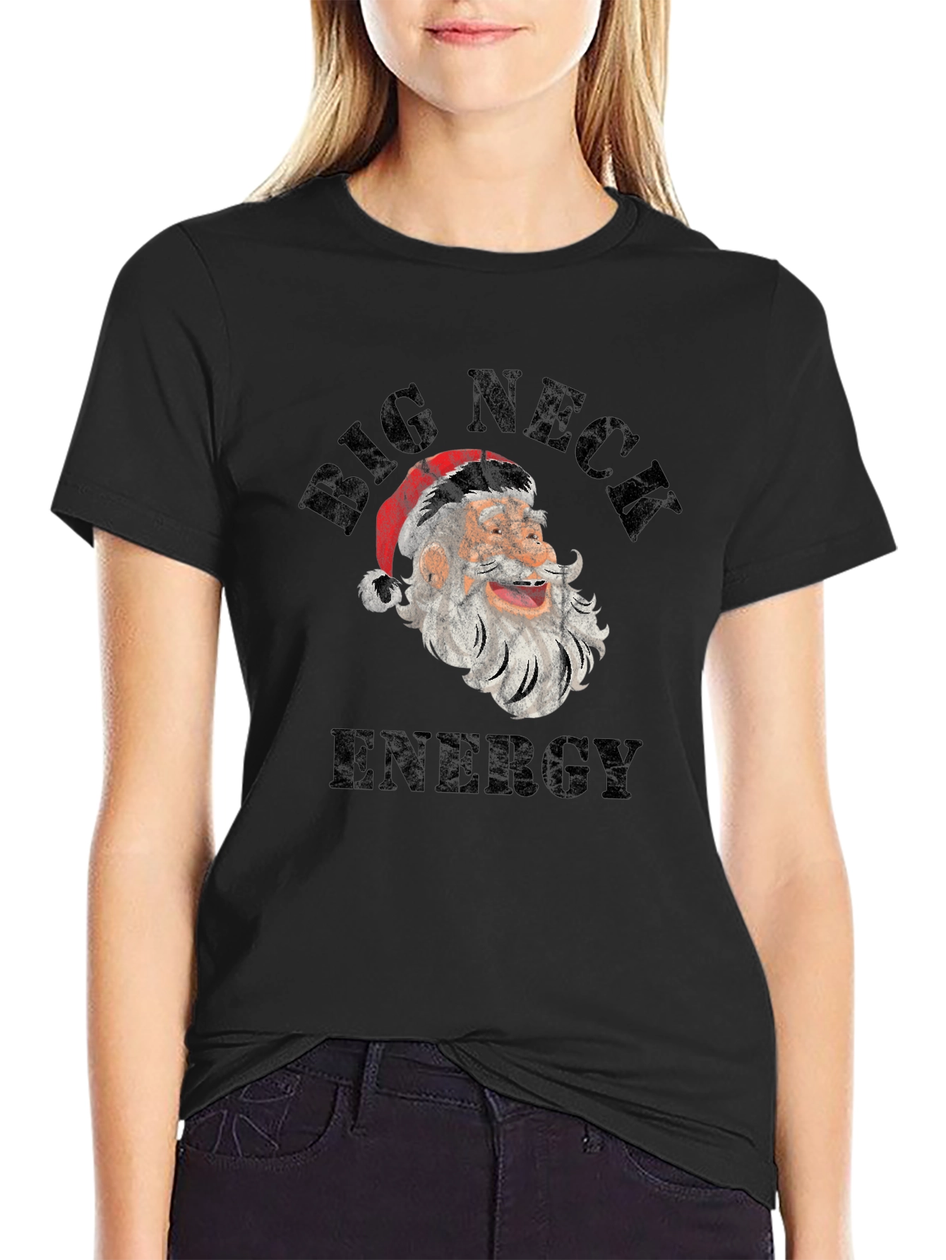 Big Neck Energy Santa Graphic Tee
