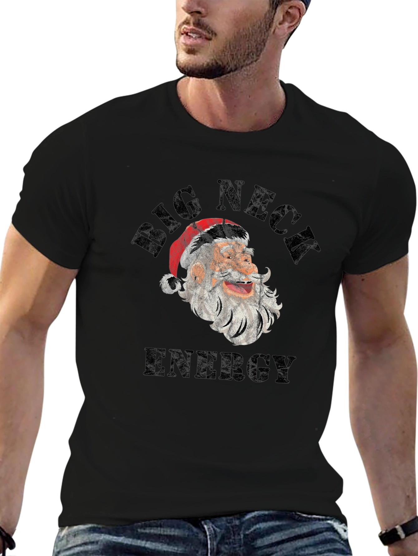 Big Neck Energy Santa Graphic Tee