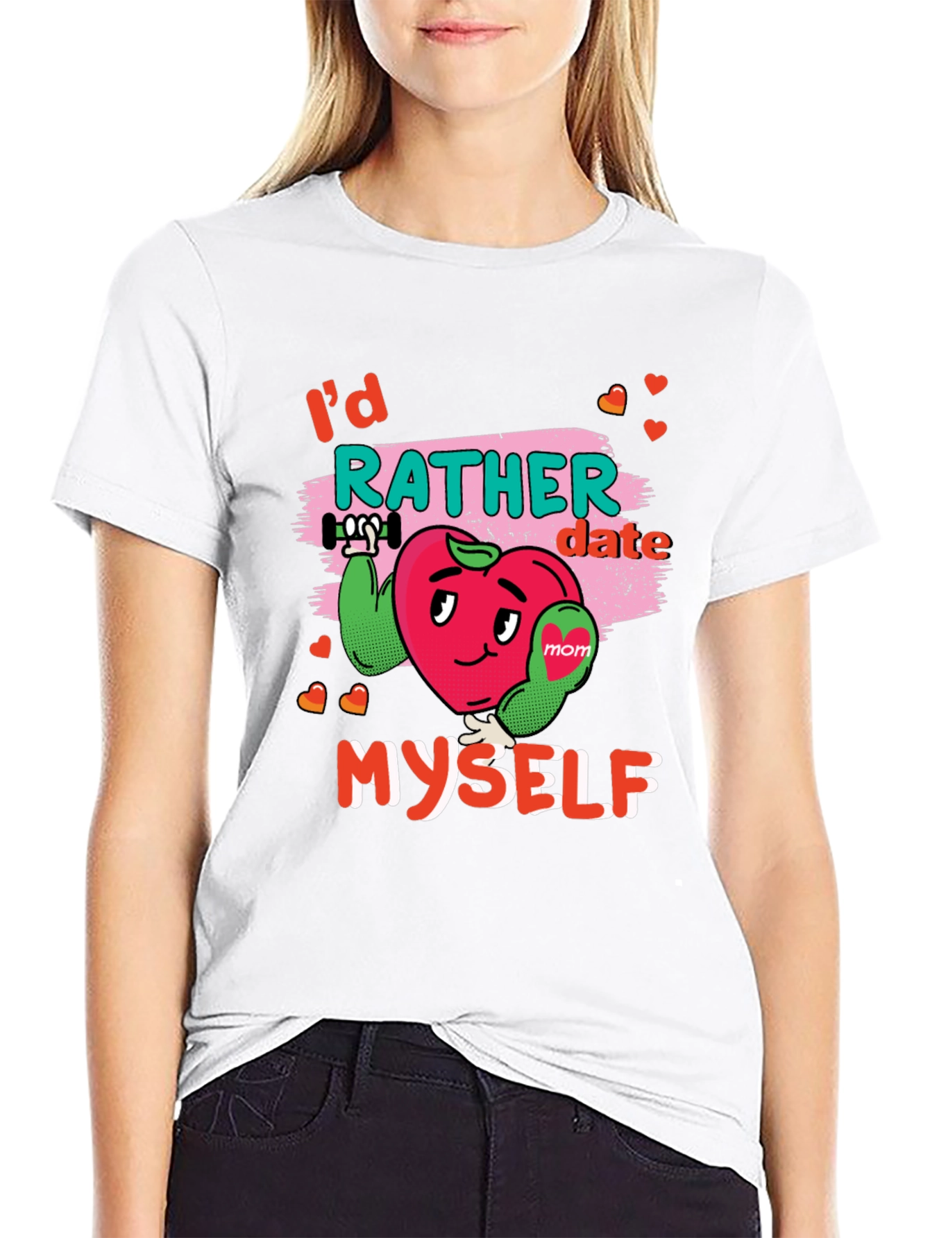 Id Rather Date Myself Black T-Shirt