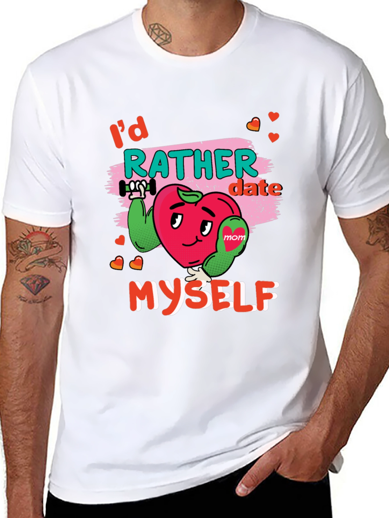 Id Rather Date Myself Black T-Shirt