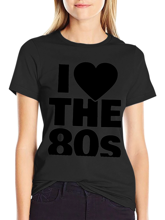 I Love the 80s Black Graphic Tee