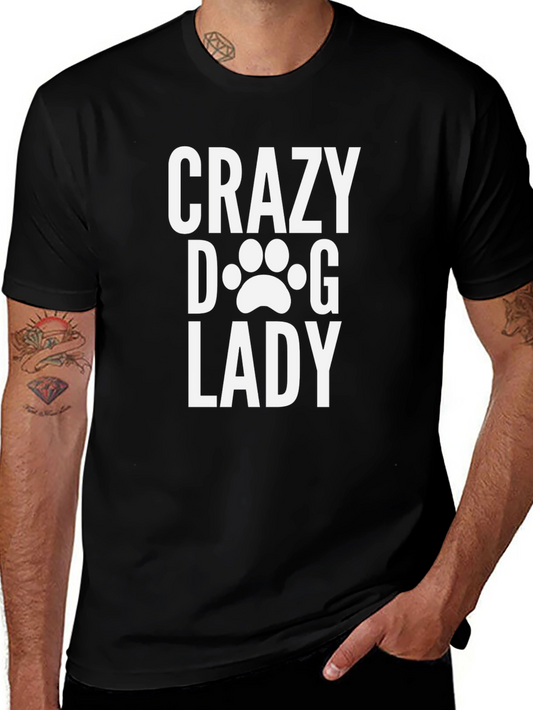 Crazy Dog Lady Graphic Tee - Black