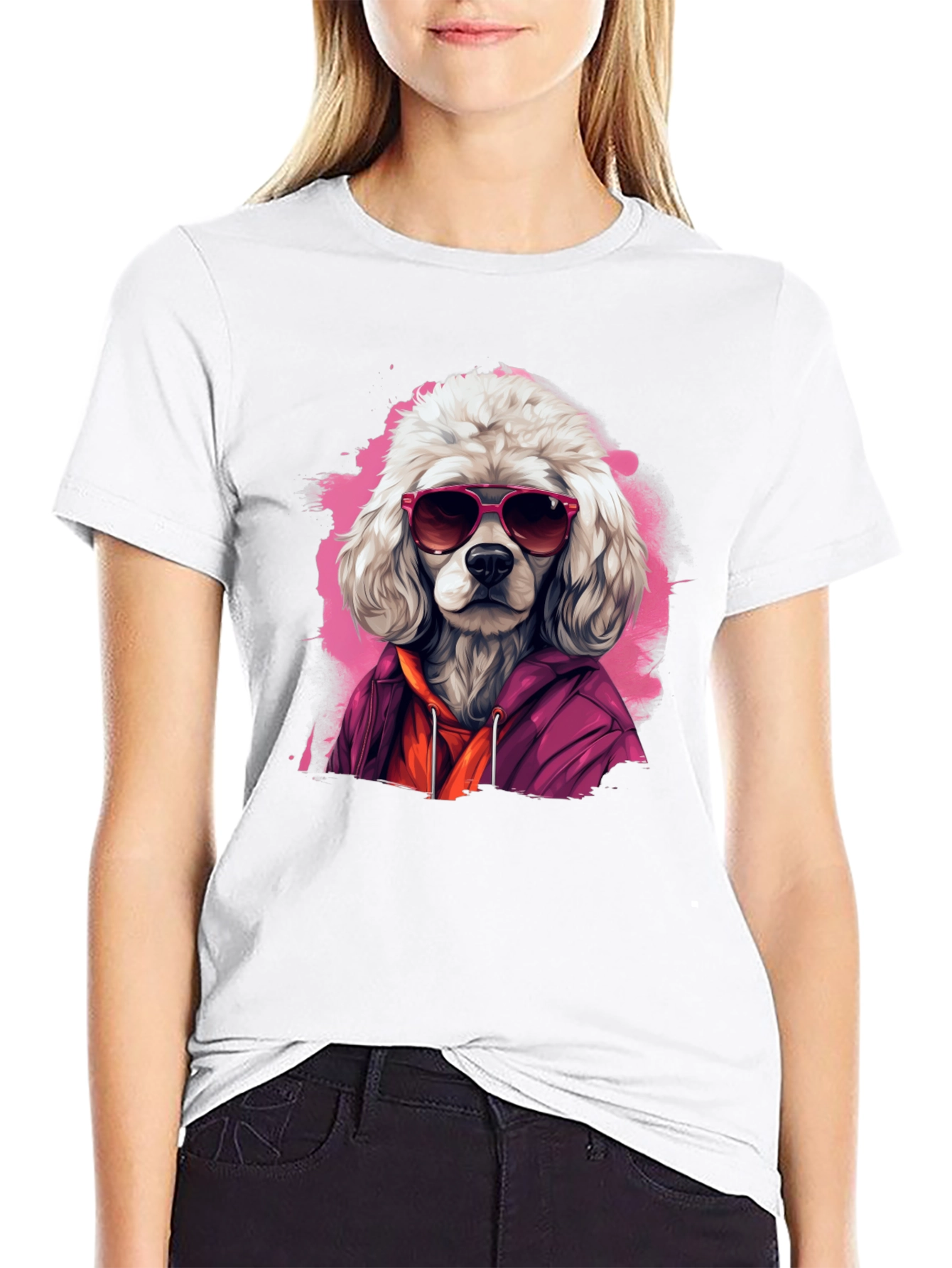 Cool Dog Graphic Tee - Black