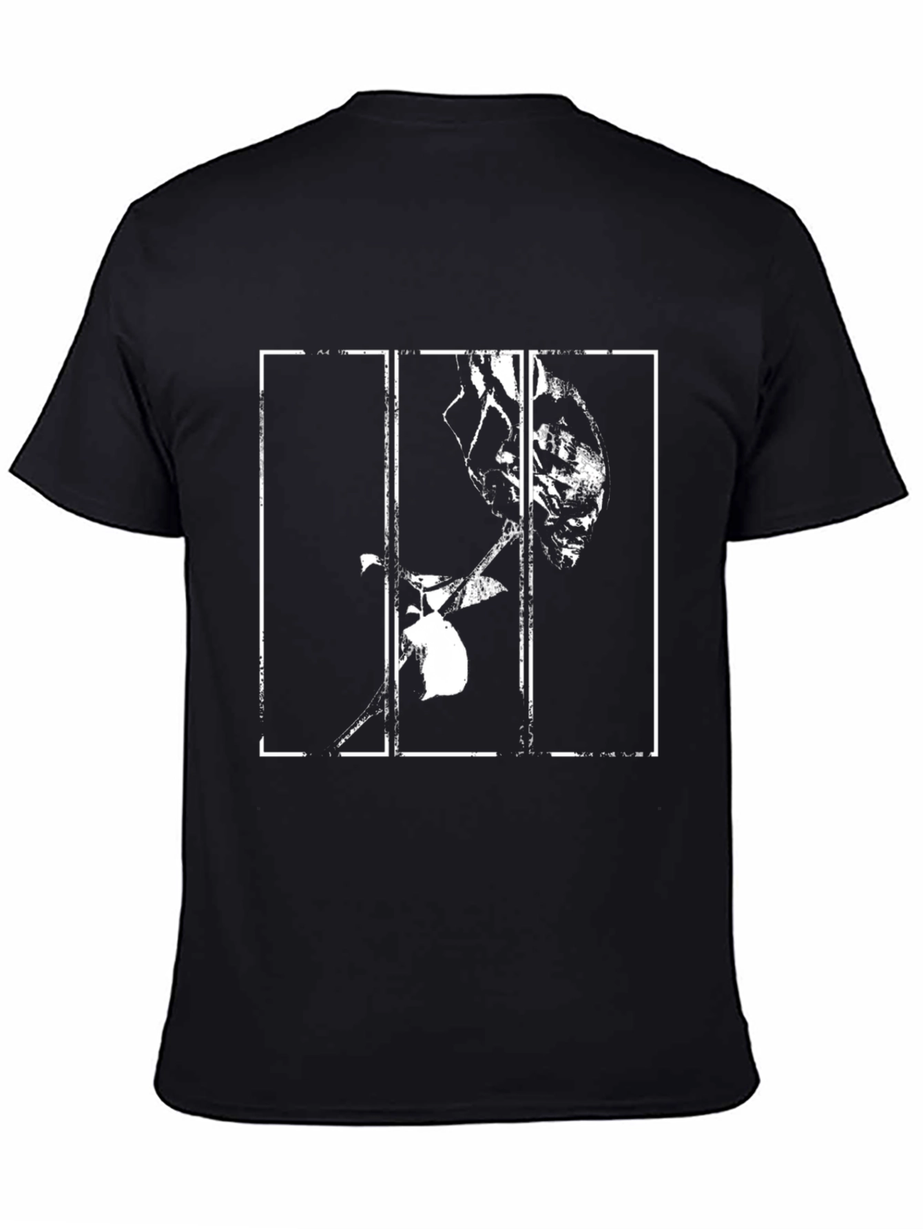 Black Rose Print Graphic T-Shirt
