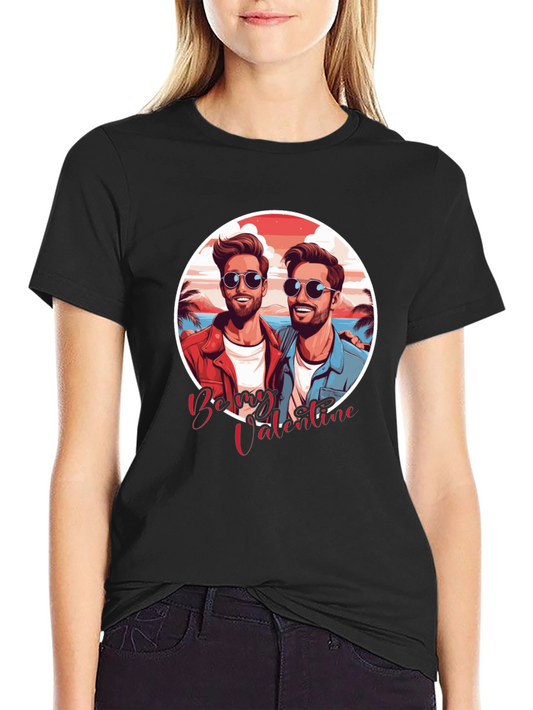 Being Valentine Graphic Black T-Shirt