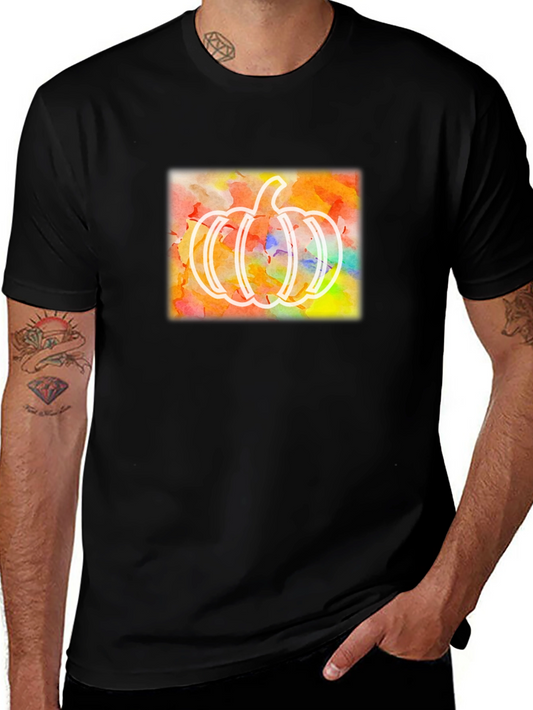 Watercolor Pumpkin T-Shirt - Fun Fall Apparel