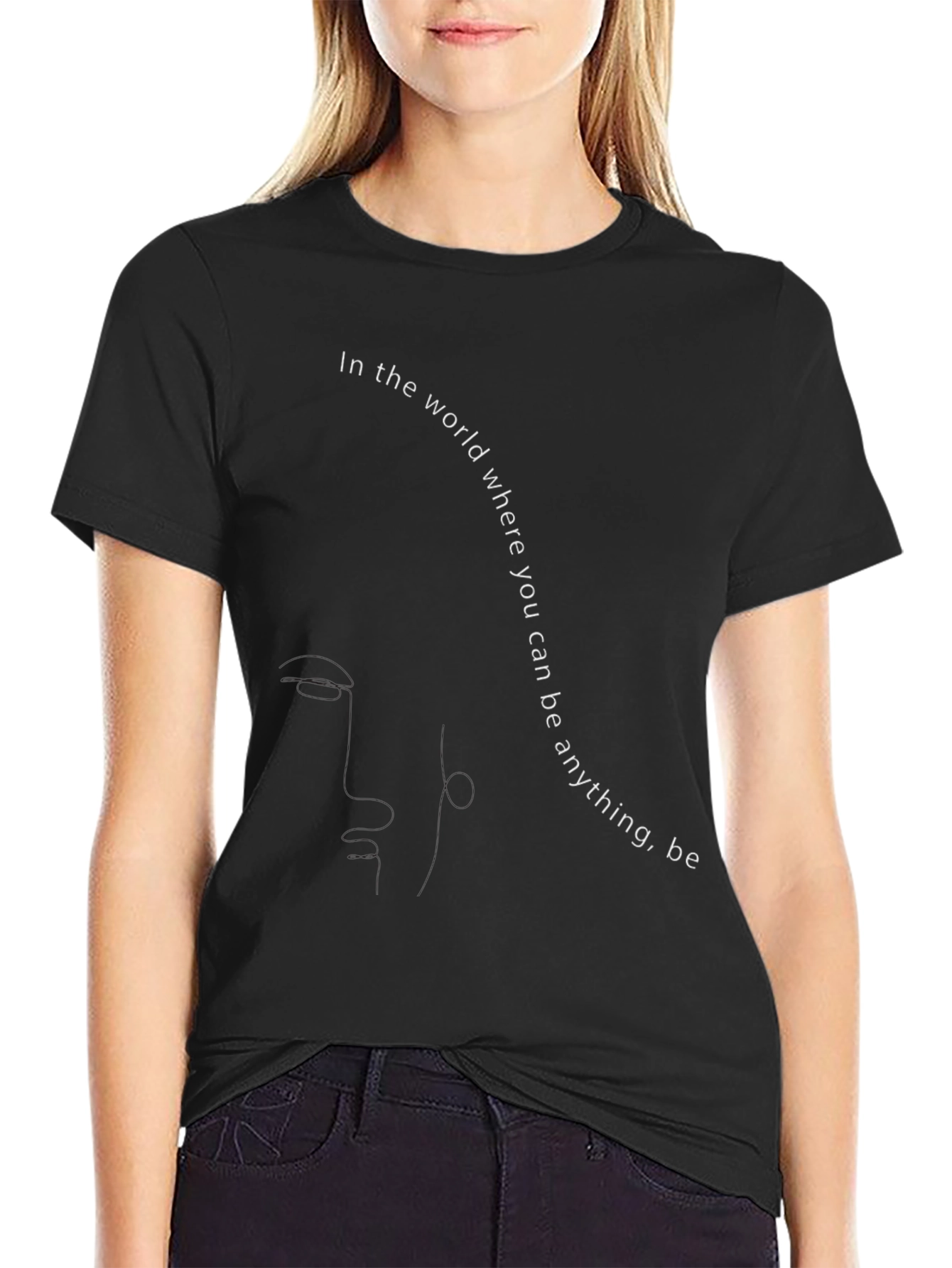 Motivational Slogan Black T-Shirt