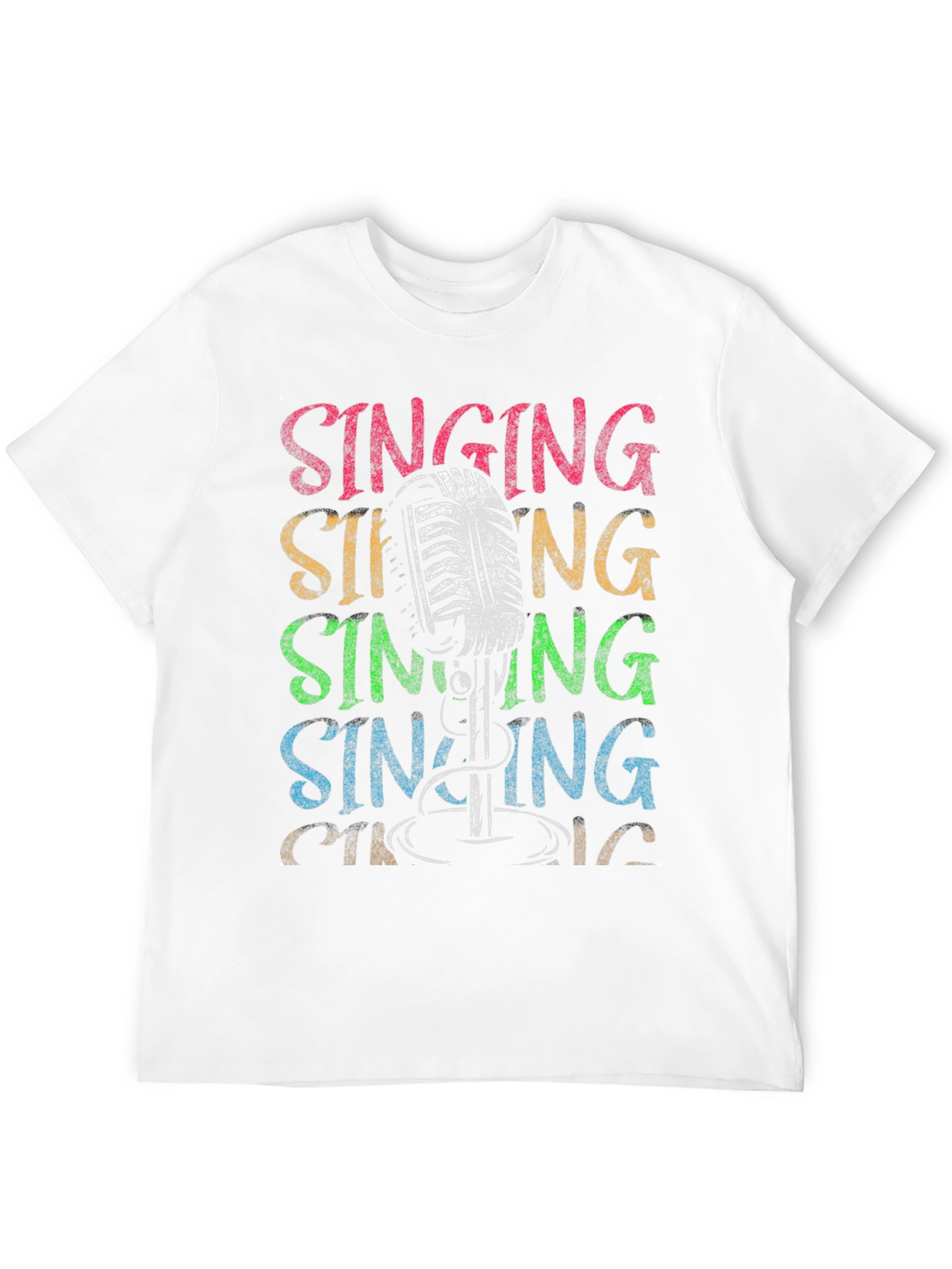 Singing Microphone Graphic Tee - Retro Style