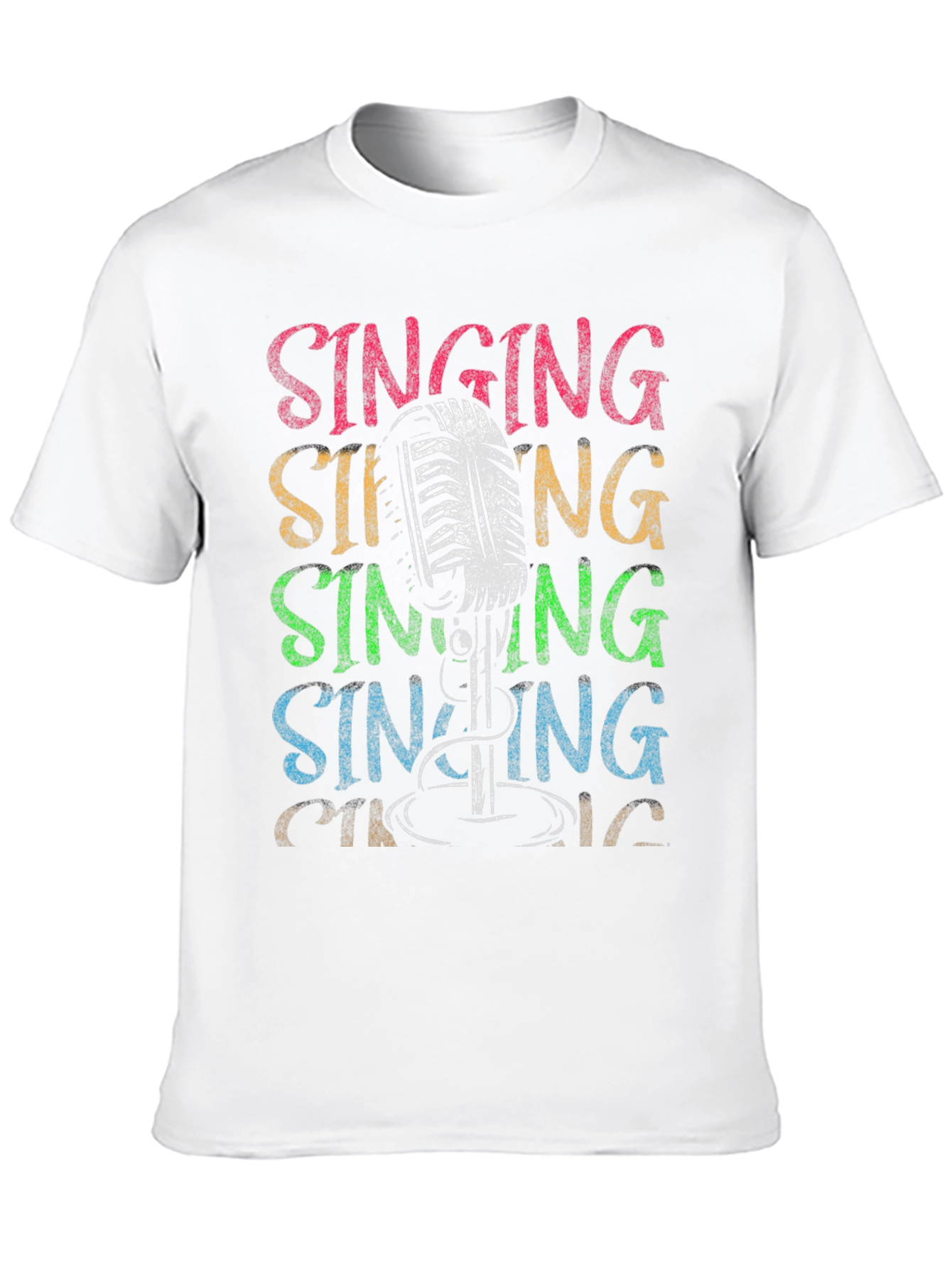 Singing Microphone Graphic Tee - Retro Style