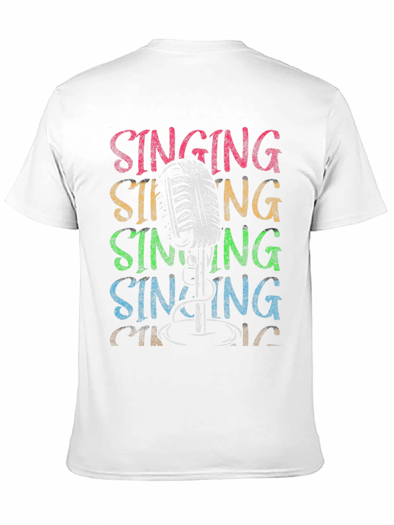 Singing Microphone Graphic Tee - Retro Style