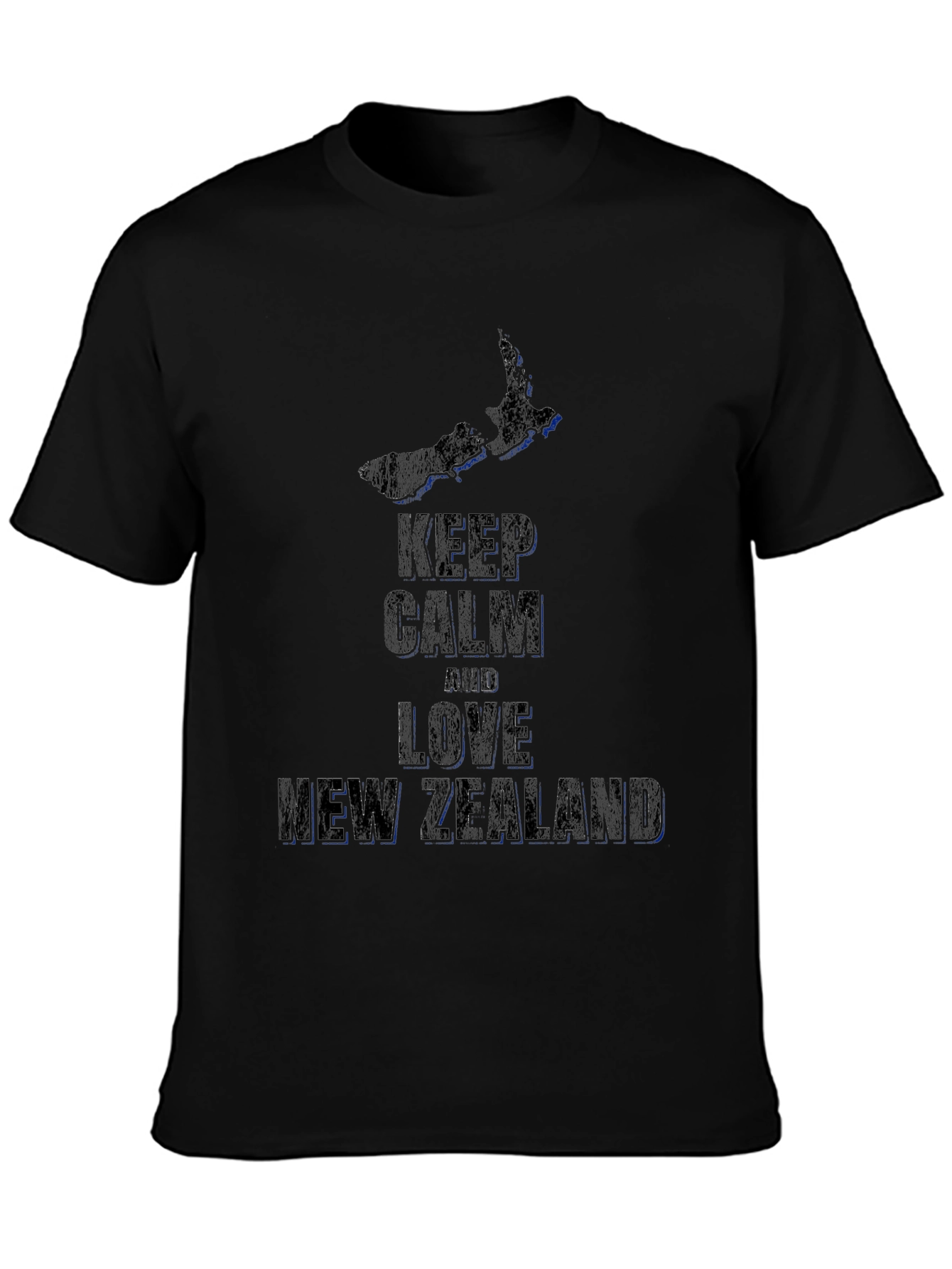 Keep Calm and Love New Zealand Black T-Shirt