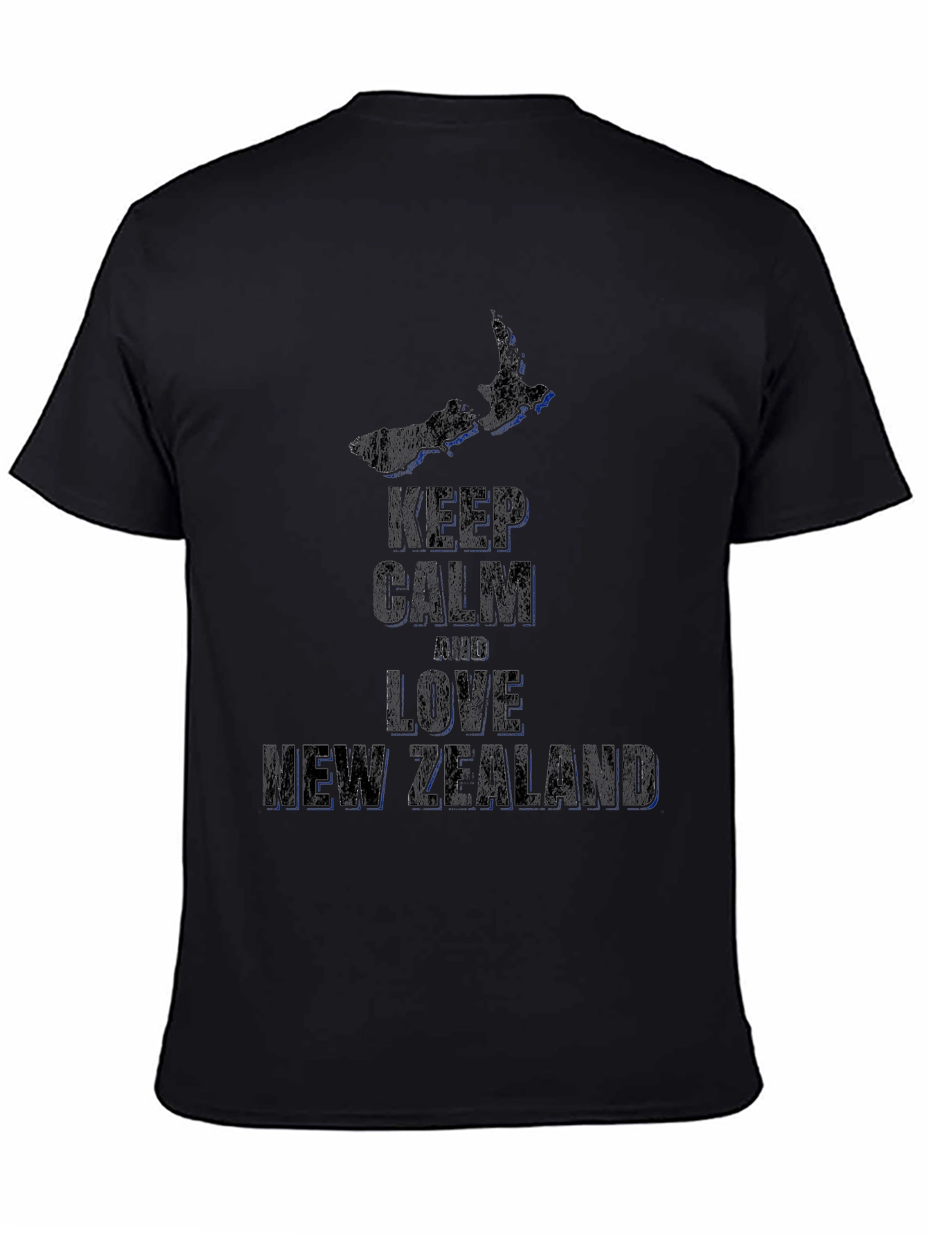 Keep Calm and Love New Zealand Black T-Shirt