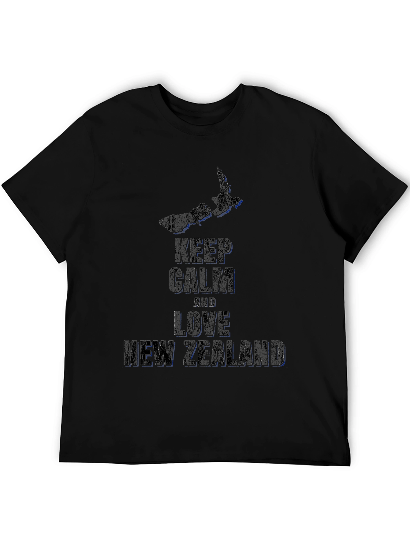 Keep Calm and Love New Zealand Black T-Shirt