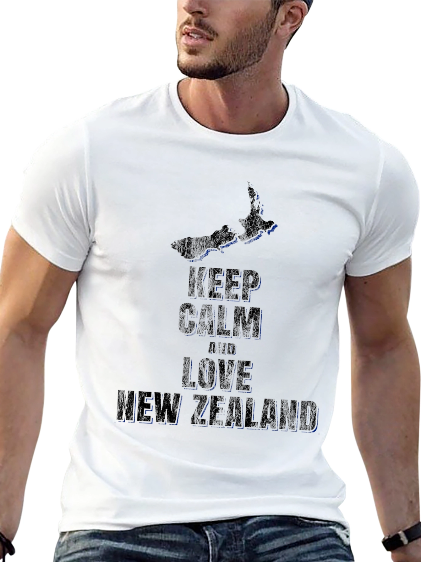Keep Calm and Love New Zealand Black T-Shirt