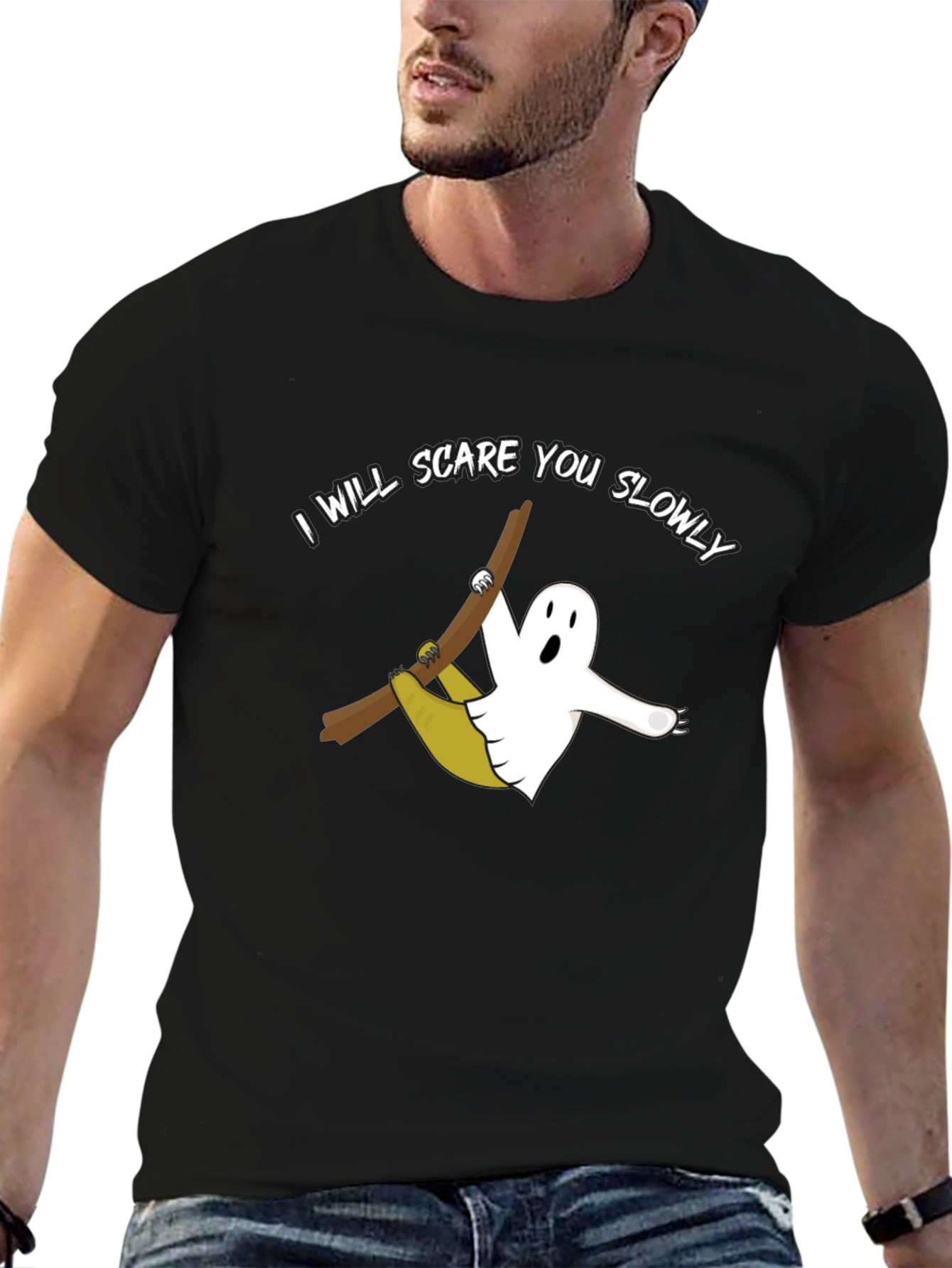 Funny Ghost Sloth Halloween T-Shirt