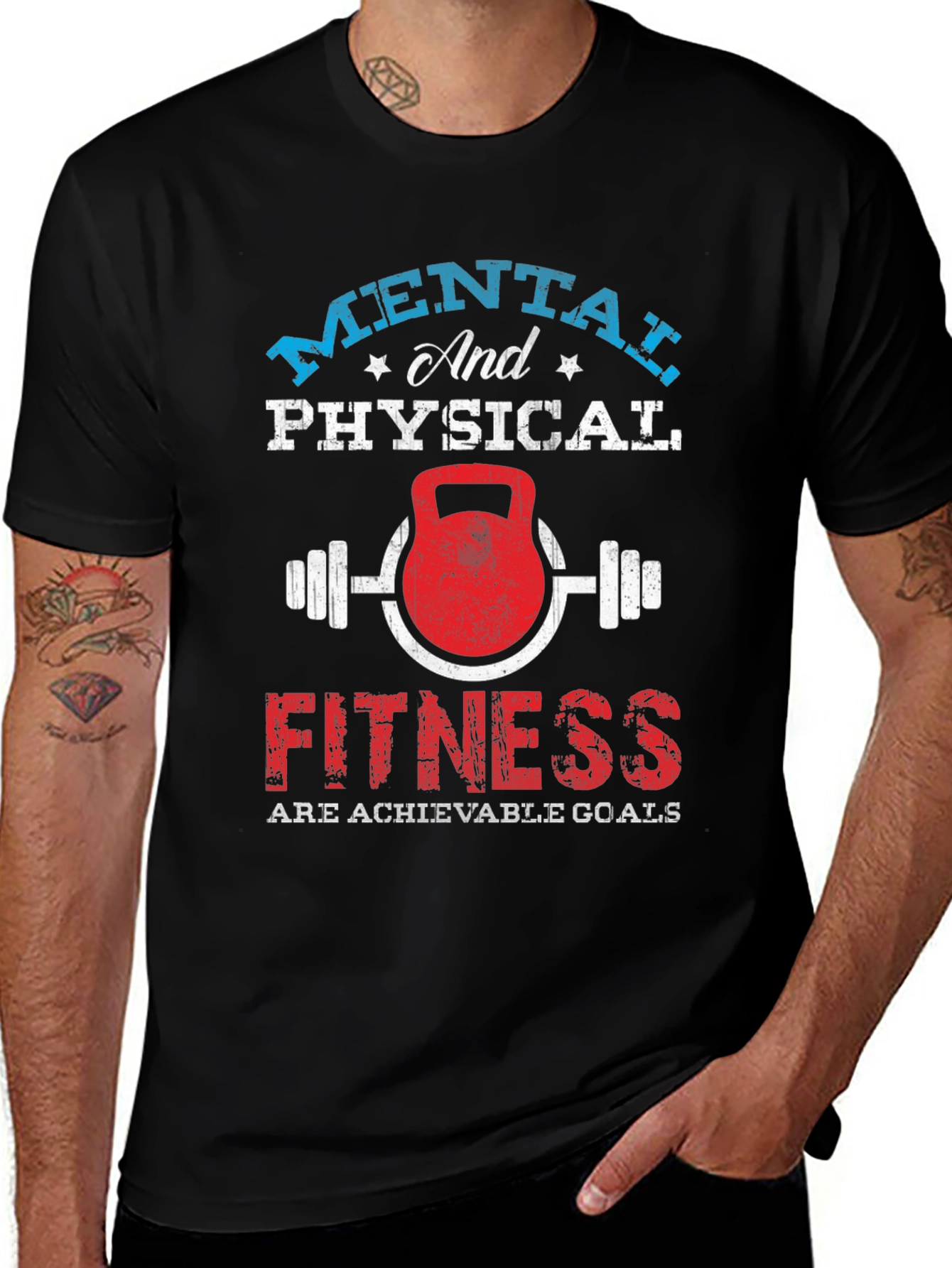 Mental & Physical Fitness Graphic T-Shirt