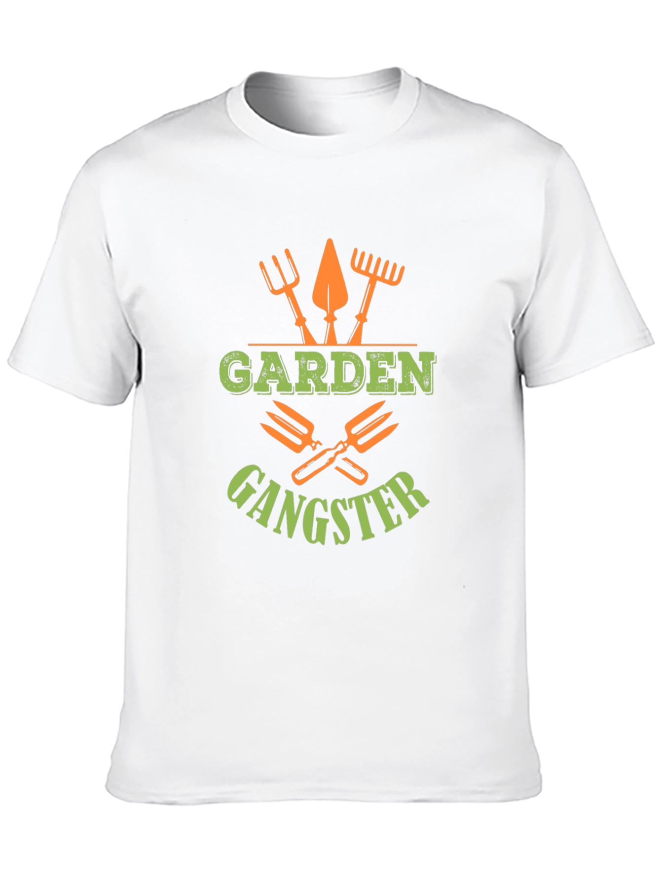 Garden Gangster Graphic Tee - Black Cotton T-Shirt