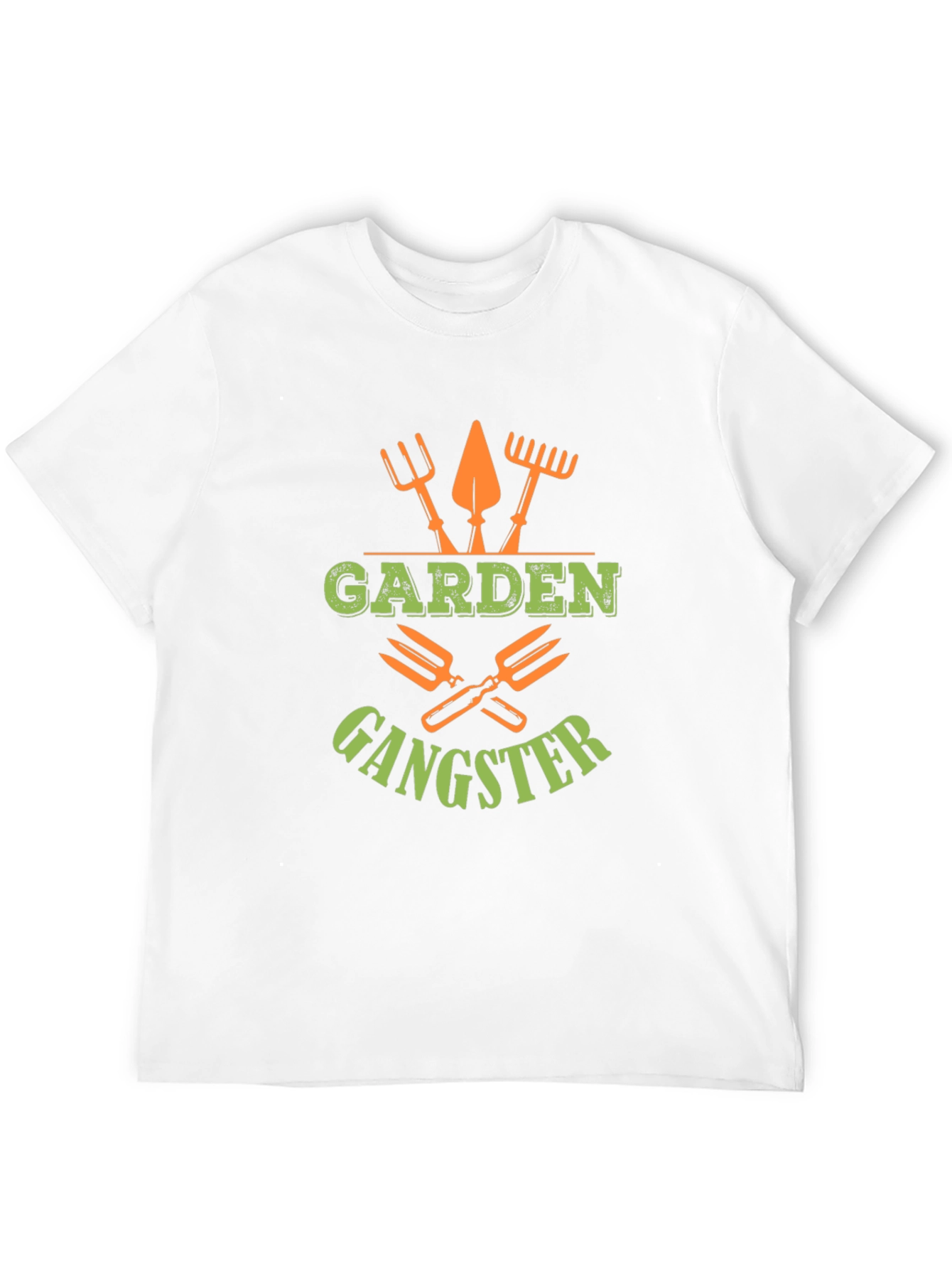 Garden Gangster Graphic Tee - Black Cotton T-Shirt