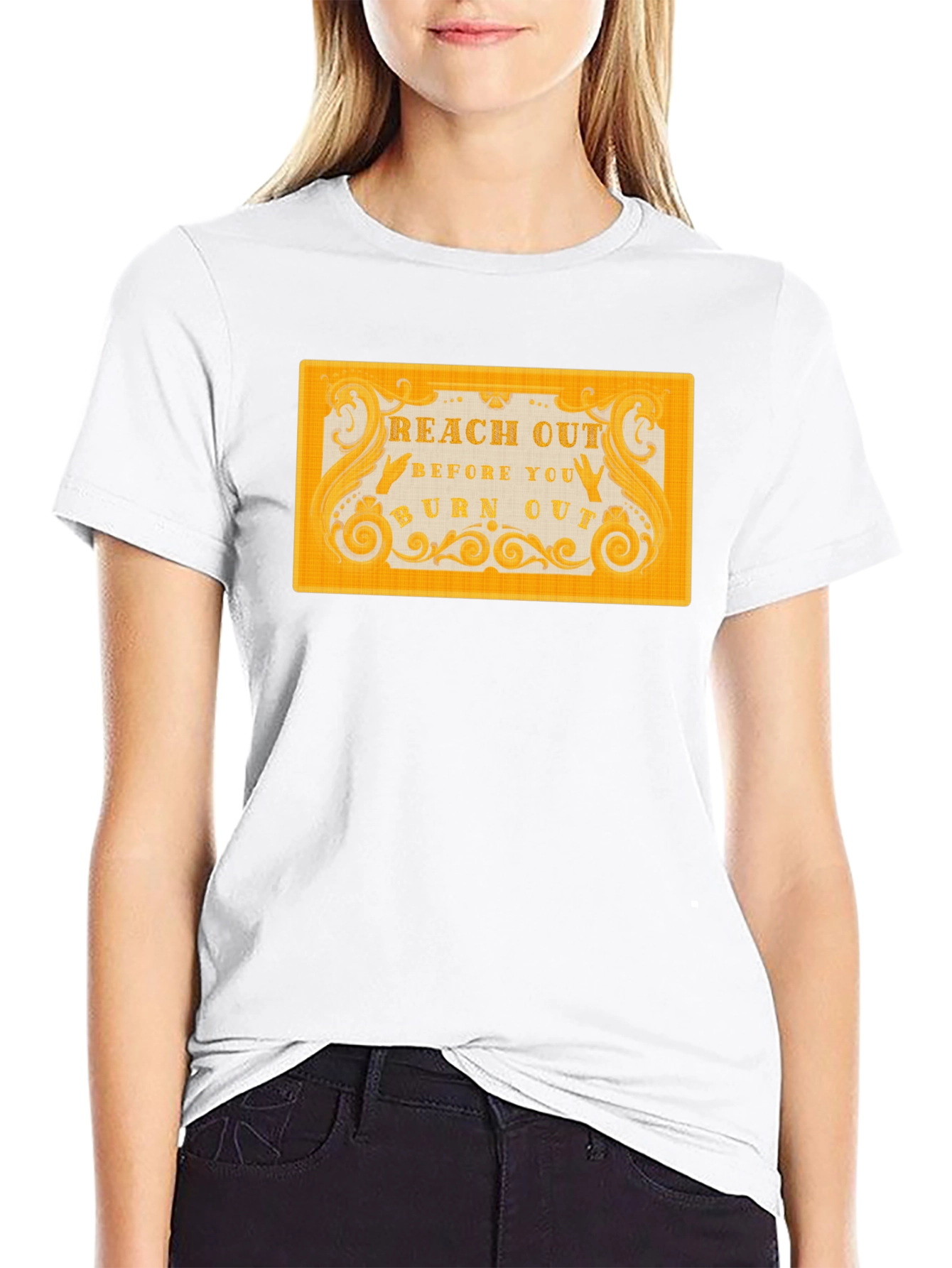 Reach Out T-Shirt - Black Motivational Tee
