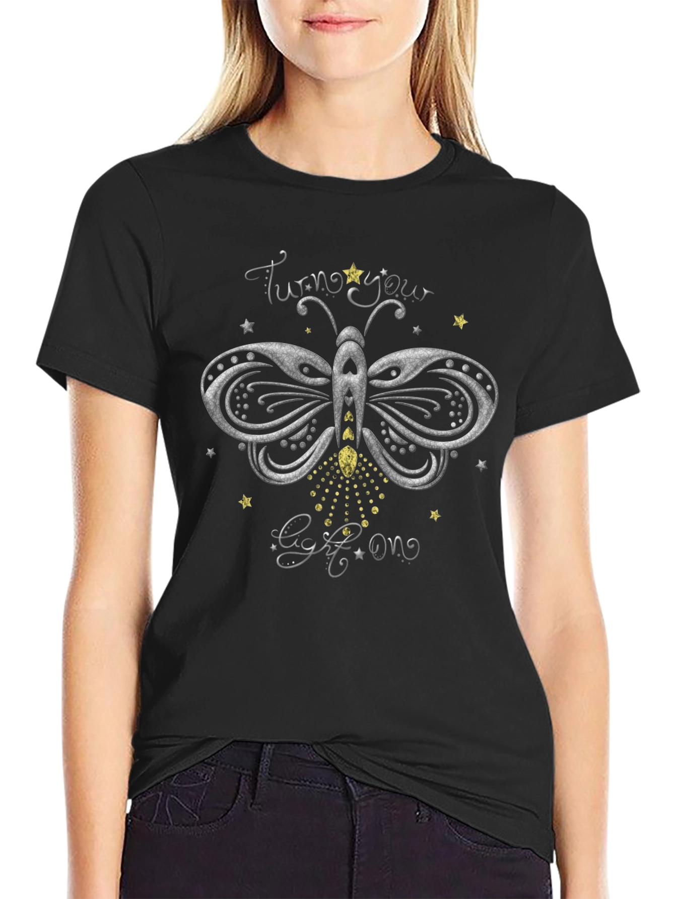 Butterfly Light T-Shirt - Turn Your Light On Tee