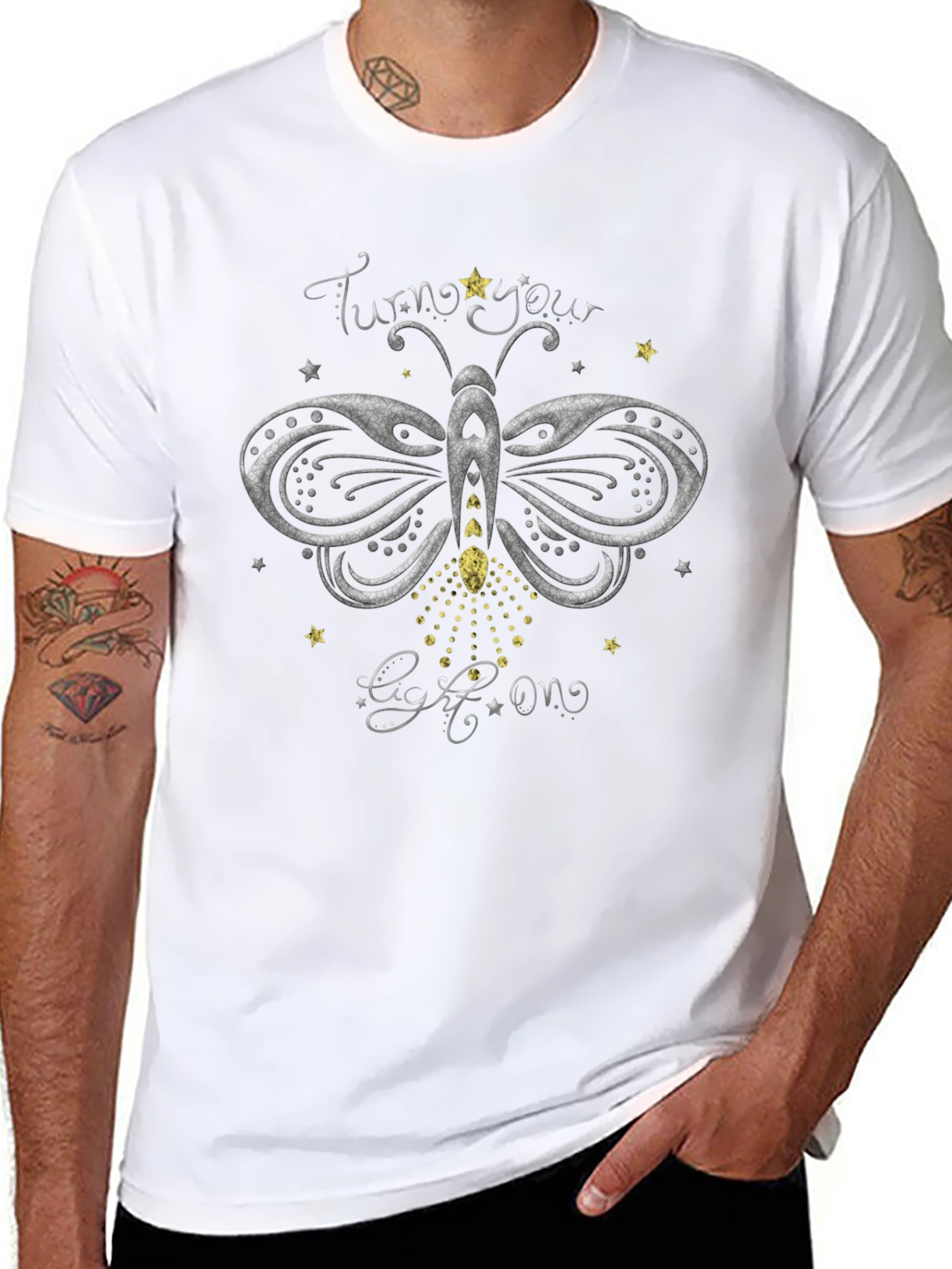 Butterfly Light T-Shirt - Turn Your Light On Tee