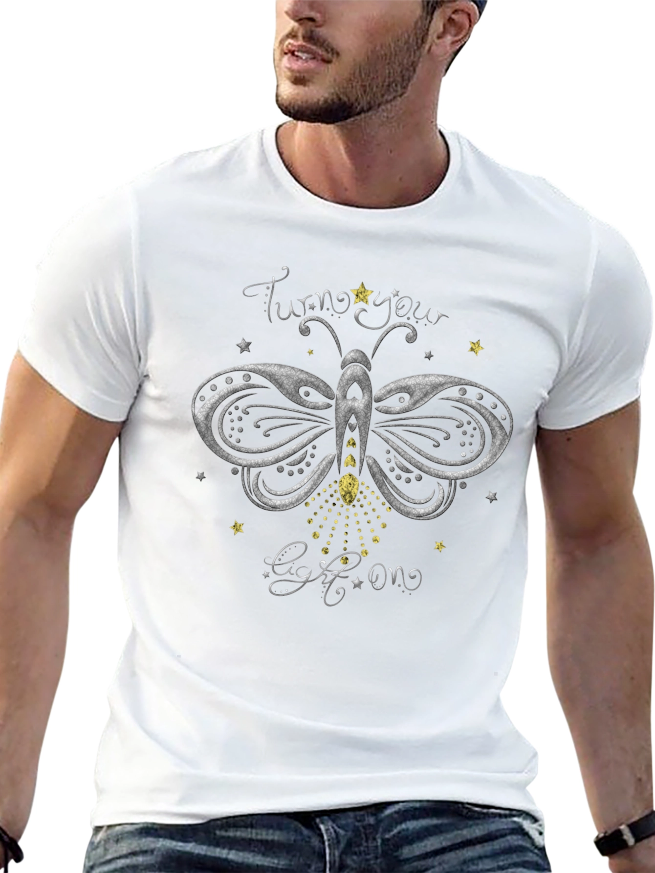 Butterfly Light T-Shirt - Turn Your Light On Tee
