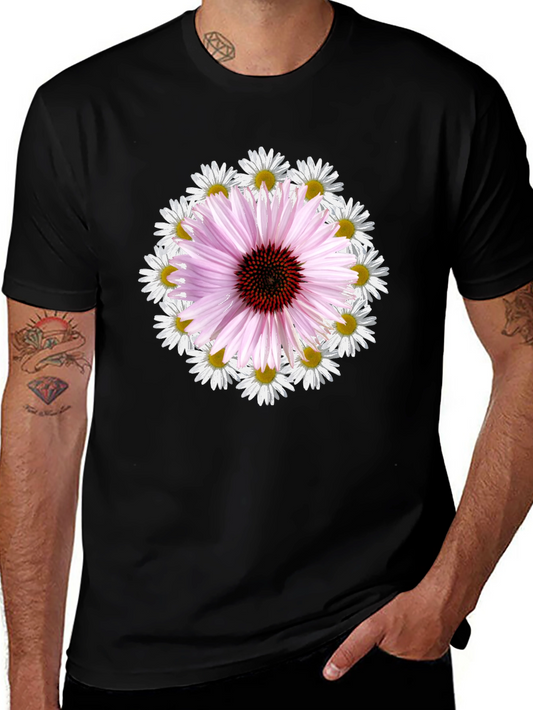 Floral Echinacea & Daisy Graphic Tee