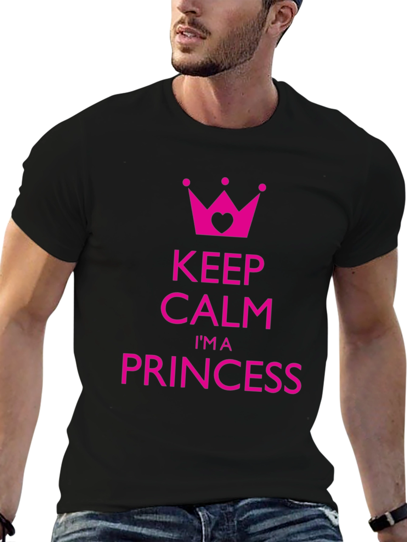 Keep Calm Im a Princess Black T-Shirt