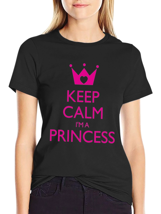 Keep Calm Im a Princess Black T-Shirt
